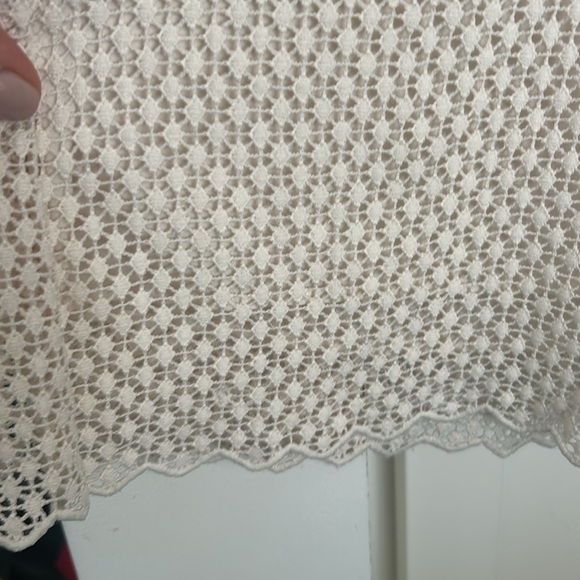 Philosophy Ivory Eyelet Sleeveless Vneck Shift Dress Size 8 - Picture 8 of 16